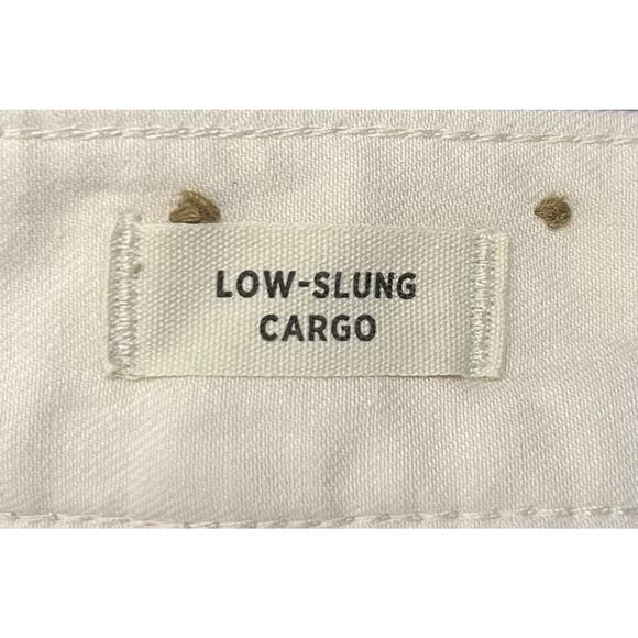 Madewell Factory Cream Low Slung Cargo Wide Leg Pants Regular Size 26 - Picture 4 of 9